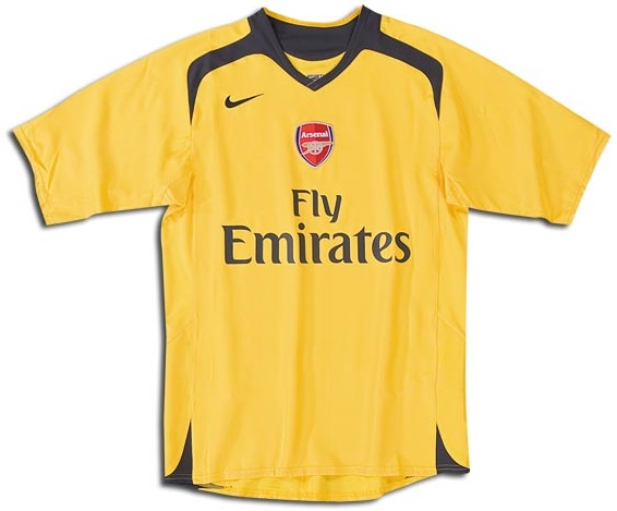 arsenal yellow away shirt