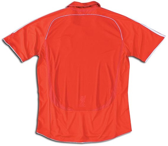 Liverpool shirts: 2007 home red and white shirt
