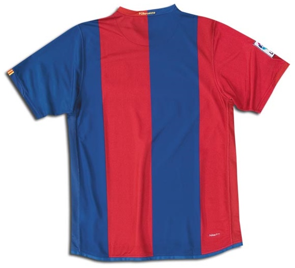 Barcelona shirts: 2007 home blue and red shirt