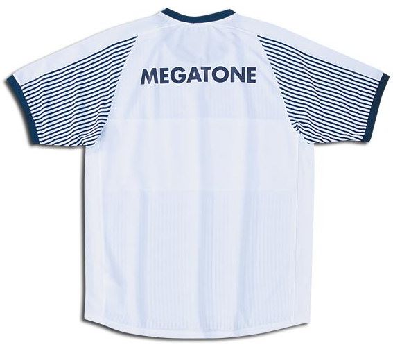 Boca Juniors shirts: 2007 away blue and white shirt