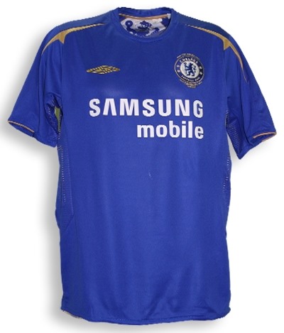 Chelsea shirts: 2006 home blue and yellow shirt