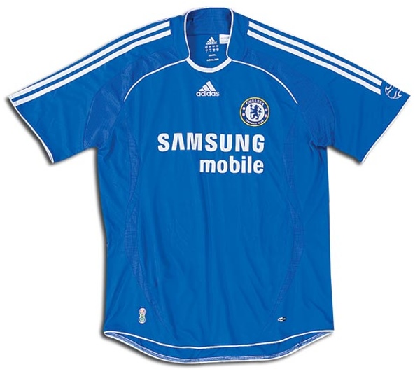 Chelsea shirts: 2007 home blue and white shirt