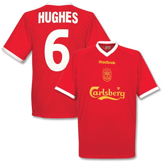 Liverpool shirts: 2002 home red and white shirt
