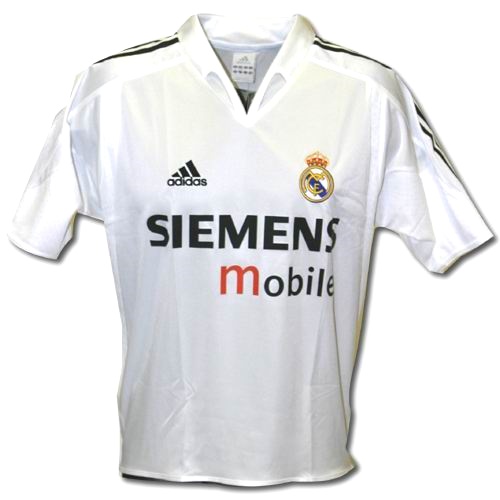 Real Madrid shirts: 2005 home white and black shirt