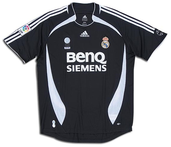 Real Madrid shirts: 2007 away black and white shirt