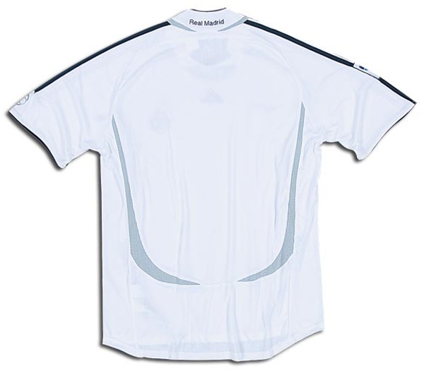 Real Madrid shirts: 2007 home white and black shirt